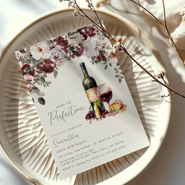 Invitación Envejecido a la perfección | Fiesta de cumpleaños  (Subido por el creador)