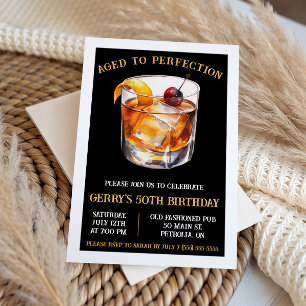 Invitación Envejecido a la Perfección, Fiesta de Cumpleaños c