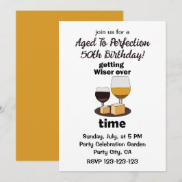 Invitación Envejecido a la perfección, haciéndose más sabio c