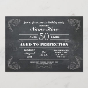 Invitación Envejecido al cumpleaños de la perfección