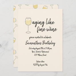 Invitación Envejecimiento Como Buenos Vinos Vinos Blancos Cum
