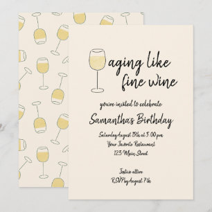 Invitación Envejecimiento Como Buenos Vinos Vinos Blancos Cum