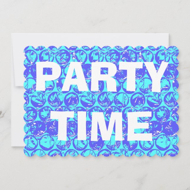 Invitación Envoltura de burbuja de arte pop (Anverso)