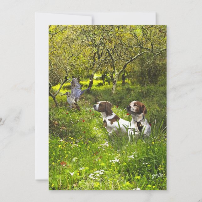 Invitación Epagneul Breton, Bretaña Spaniel (Anverso)
