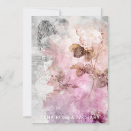 Invitación *~* Ephemera AR26 RSVP FOTO QR Vintage Wedding