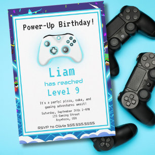 Invitación ¡Épic Gamer Feliz Noveno Cumpleaños Invita A Un Go