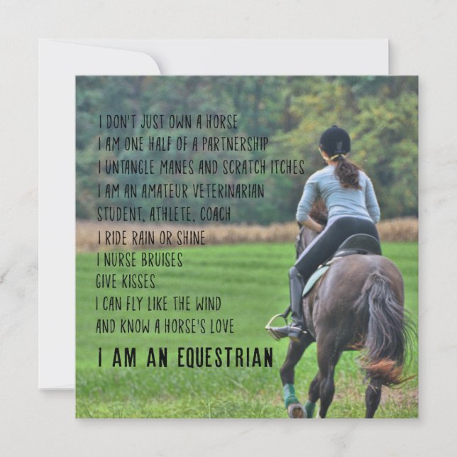 Invitación EQUESTRIAN 5.25 x 5.25 card (Anverso)