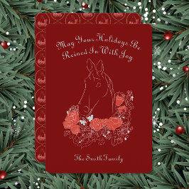 Invitación Equestrian Christmas Card
