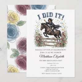 Invitación Equestrian Graduation Party Invitation