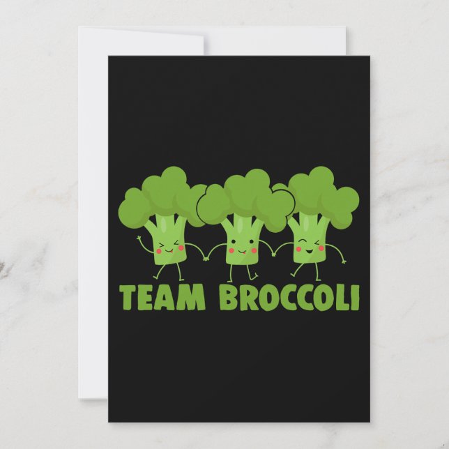 Invitación Equipo Broccoli Funny Broccoli Lover Equipo Veggie (Anverso)