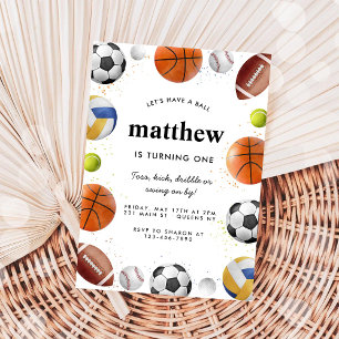 Invitación Equipo de Balones Deportivos All Star Modernos Cum