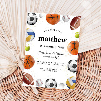 Invitación Equipo de Balones Deportivos All Star Modernos Cum