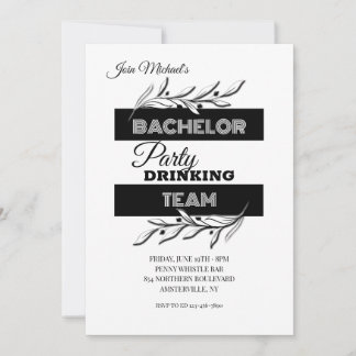 Invitación Equipo de bebidas de solteros