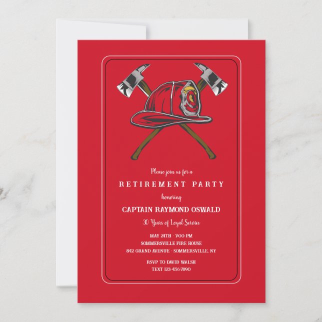 Invitación Equipo de bomberos (Anverso)