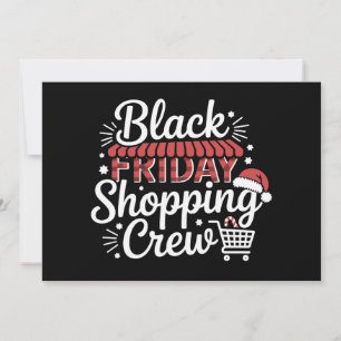 Invitación Equipo de compras del Viernes Negro Gorro de Santa