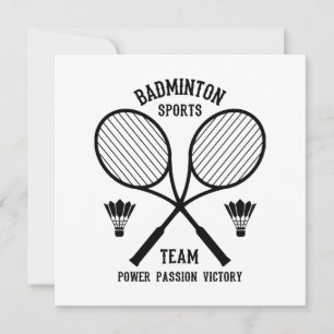 Invitación Equipo de deportes de bádminton