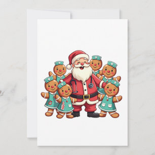 Invitación Equipo de Enfermería de Pan de Jengibre de Santa C