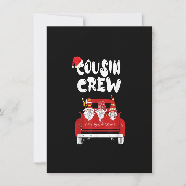 Invitación Equipo de equipo de primos Navidades de Santa Squa (Anverso)