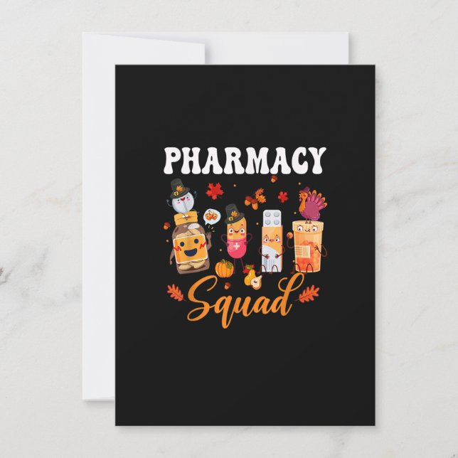 Invitación Equipo de farmacia píldoras graciosas costo de acc (Anverso)