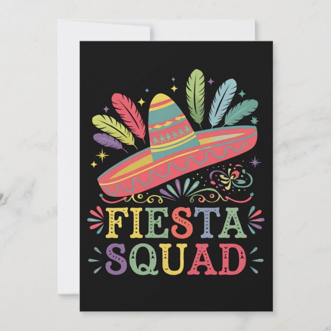 Invitación Equipo de Fiesta Cinco de Mayo Familiar a Juego (Anverso)