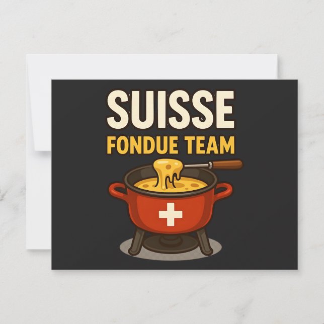 Invitación Equipo de Fondue Suiza (Anverso)