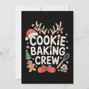 Invitación Equipo de Horneado de Galletas Reno Cuerno Jengibr