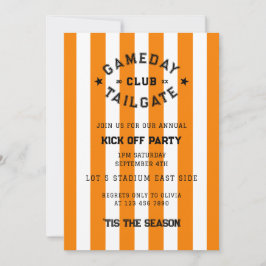 Invitación Equipo de Naranja de Gameday Tailgate Club Kick Of
