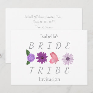 Invitación Equipo de Novia Floral Despedida de Soltera