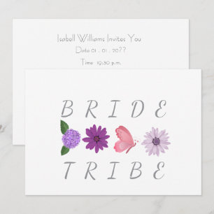 Invitación Equipo de Novia Floral Despedida de Soltera
