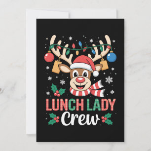 Invitación Equipo de Señora de Almuerzo Navidad Renoes Luces 