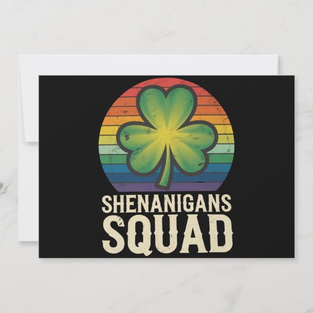 Invitación Equipo de Shenanigans Combinando Grupo del Día de  (Anverso)