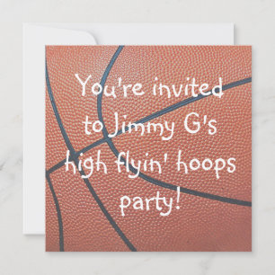 Invitación Equipo de textura Spirit_Basketball Fiesta de cump