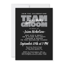 Equipo del Novio Fiesta de Soltero Negro Masculino