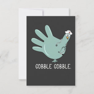 Invitación ER Enfermera Turquia Gobble Squad ER Enfermera Acc