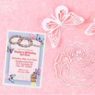Invitación Era de la Cumpleañera, Pulsera de Amistad Cumpleañ