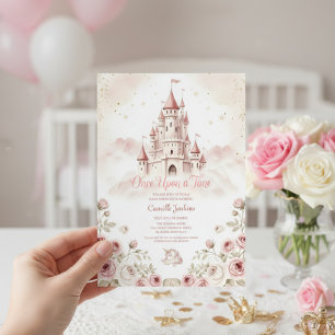 Invitación Érase una Vez Castillo de Cuento de Hadas Princesa