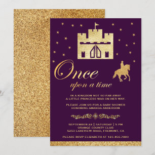 Invitación Érase una Vez Castillo Historieta de Cumpleaños pa