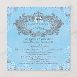 Invitación Érase Una Vez Cumpleaños de Princesa Cenicienta
