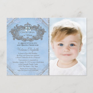 Invitación Érase Una Vez Cumpleaños de Princesa con Foto