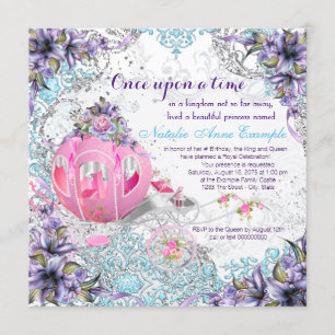 Invitación Érase Una Vez Cumpleaños De Princesa Cuento De Had