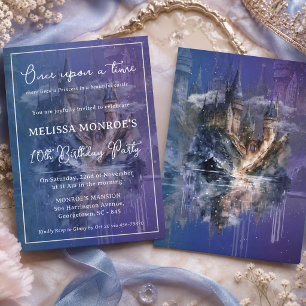 Invitación Érase una vez Cumpleaños del Castillo de la Prince