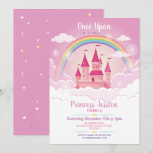 Invitación Érase una vez el castillo de cumpleaños de la prin