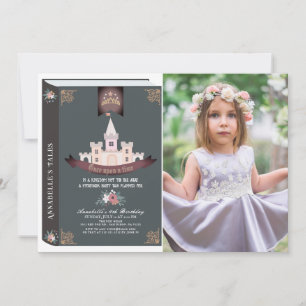 Invitación Érase Una Vez El Cumpleaños De La Foto Del Libro D