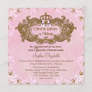 Invitación Érase una vez el cumpleaños de la princesa