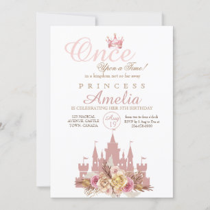 Invitación Érase una vez el cumpleaños de la princesa
