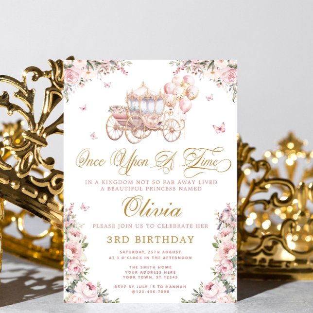 Invitación Érase Una Vez El Cumpleaños De La Princesa Carrito (Subido por el creador)