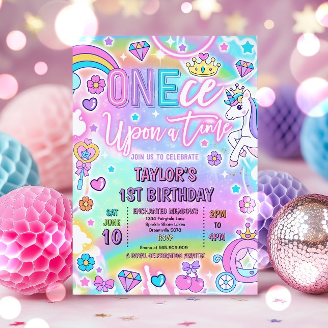 Invitación Érase Una Vez Hada Princesa Cumpleaños 1 (Subido por el creador)