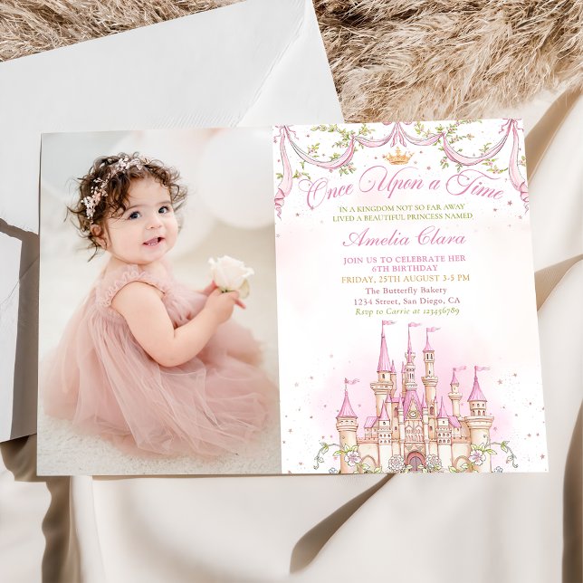 Invitación Érase una vez la foto del cumpleaños del castillo  (Subido por el creador)