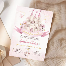 Invitación Érase Una Vez La Princesa Fairytale Castle Cumplea