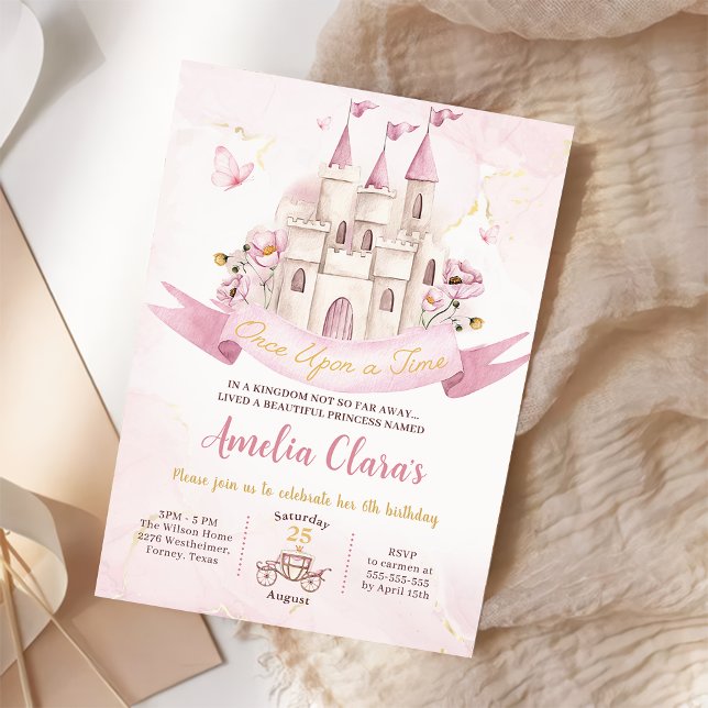 Invitación Érase Una Vez La Princesa Fairytale Castle Cumplea (Subido por el creador)